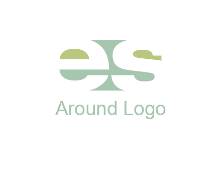 Letters ES are in rectangle shape logo