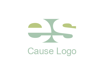 Letters ES are in rectangle shape logo