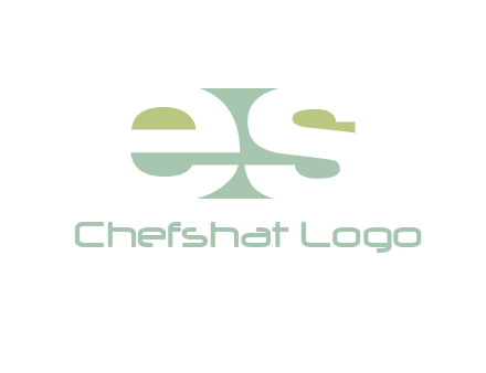 Letters ES are in rectangle shape logo