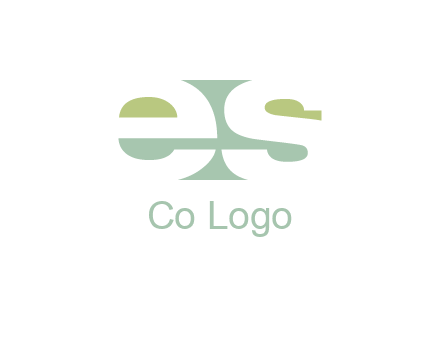 Letters ES are in rectangle shape logo