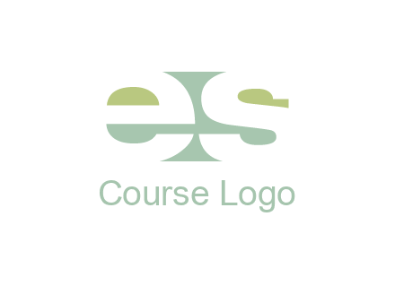 Letters ES are in rectangle shape logo