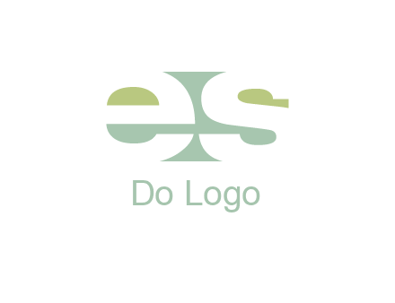 Letters ES are in rectangle shape logo