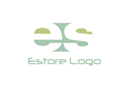 Letters ES are in rectangle shape logo