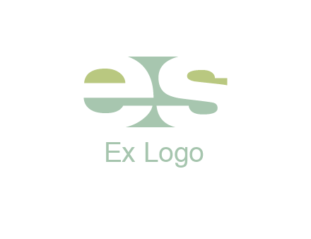 Letters ES are in rectangle shape logo