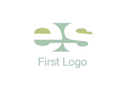 Letters ES are in rectangle shape logo