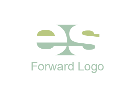 Letters ES are in rectangle shape logo