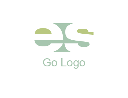 Letters ES are in rectangle shape logo
