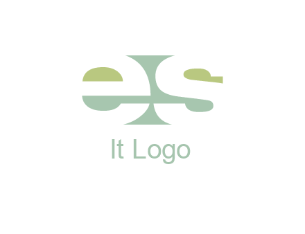 Letters ES are in rectangle shape logo