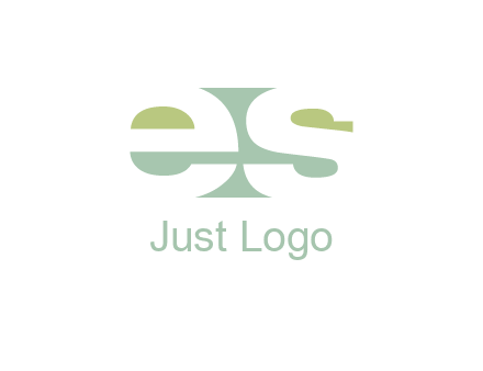 Letters ES are in rectangle shape logo