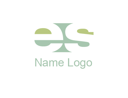 Letters ES are in rectangle shape logo