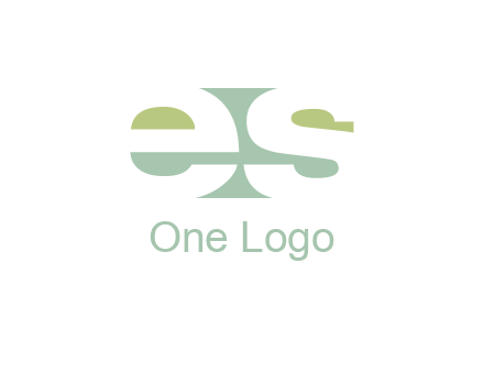 Letters ES are in rectangle shape logo