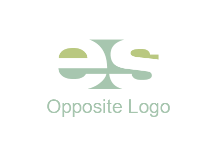 Letters ES are in rectangle shape logo