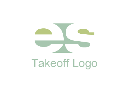 Letters ES are in rectangle shape logo