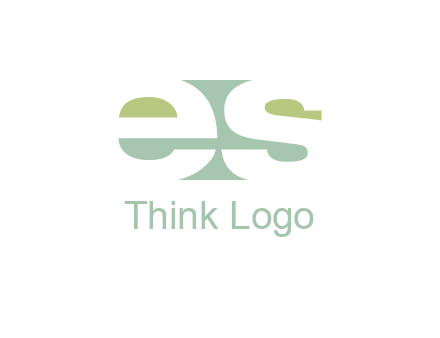 Letters ES are in rectangle shape logo
