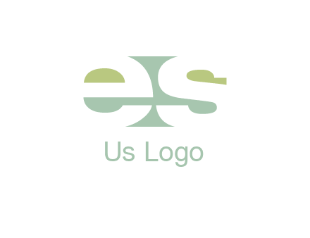 Letters ES are in rectangle shape logo