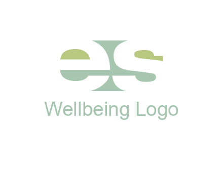 Letters ES are in rectangle shape logo