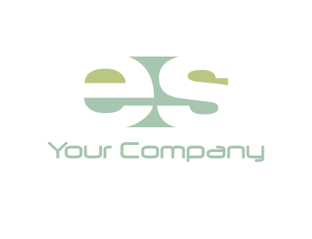 Letters ES are in rectangle shape logo