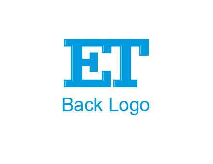 letter ET joined together