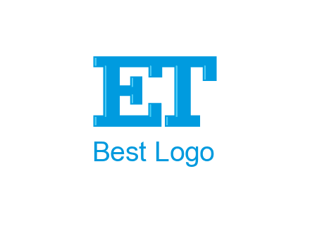 letter ET joined together