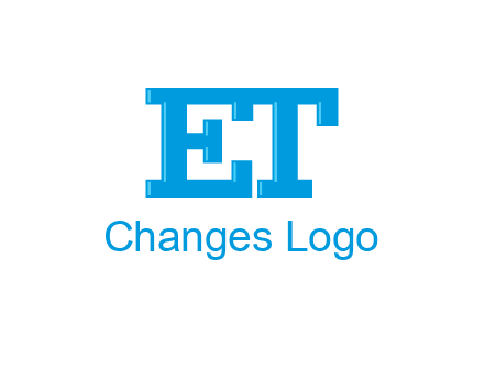letter ET joined together