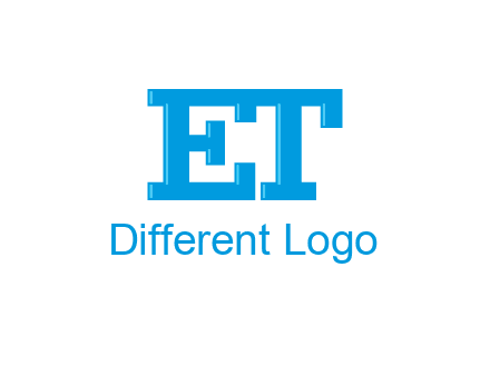 letter ET joined together