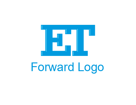 letter ET joined together