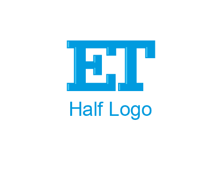 letter ET joined together