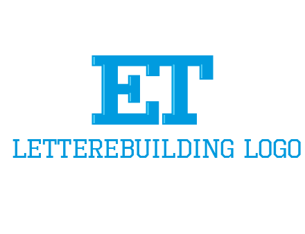 letter ET joined together