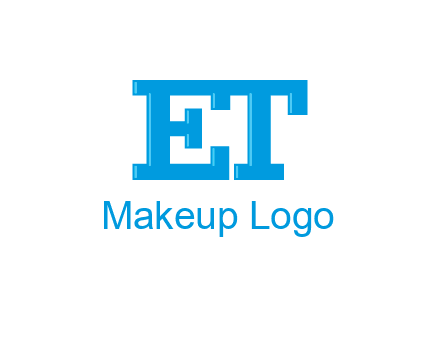 letter ET joined together