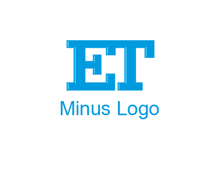 letter ET joined together