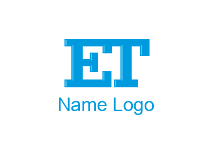 letter ET joined together