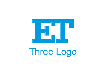 letter ET joined together