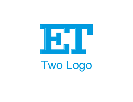 letter ET joined together