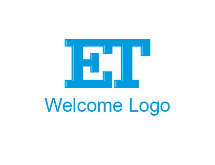 letter ET joined together