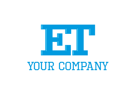 letter ET joined together