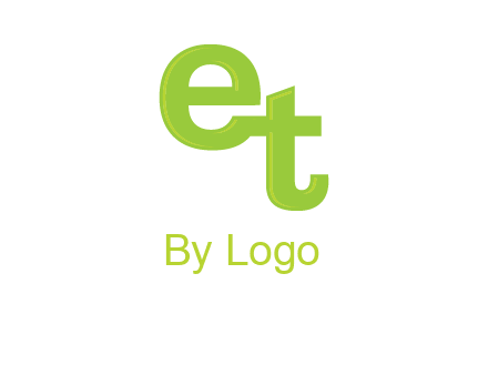 letter E and letter T joined together
