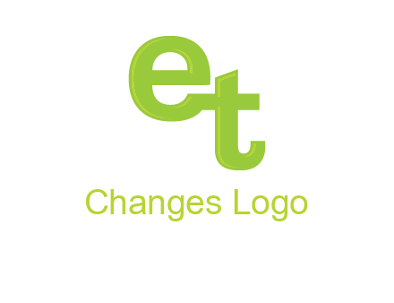 letter E and letter T joined together
