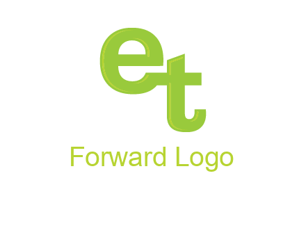letter E and letter T joined together