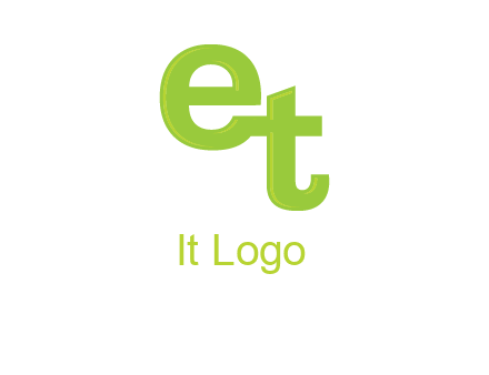 letter E and letter T joined together
