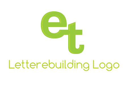 letter E and letter T joined together
