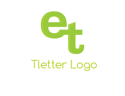 letter E and letter T joined together