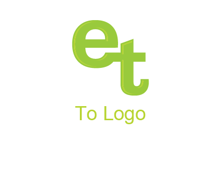 letter E and letter T joined together