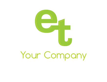 letter E and letter T joined together