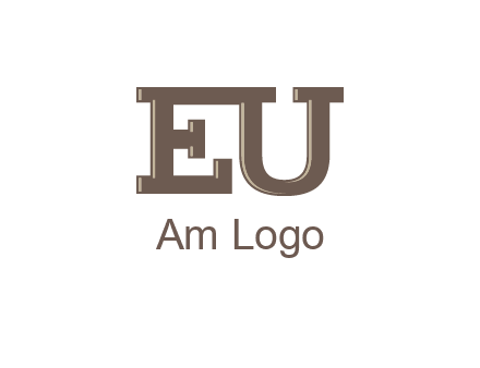 letter EU joined together