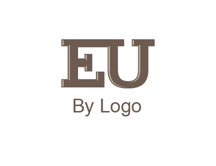 letter EU joined together