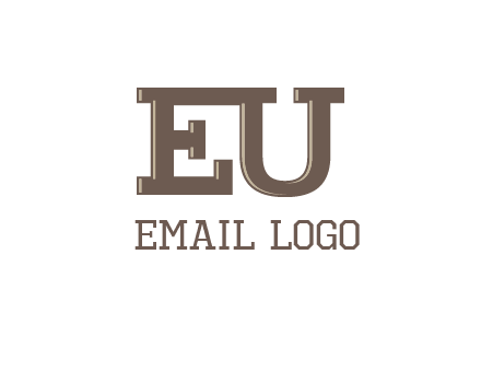 letter EU joined together