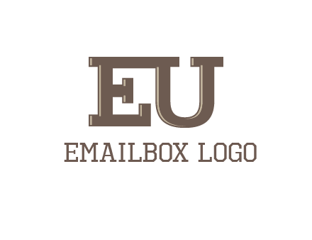 letter EU joined together