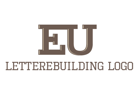 letter EU joined together