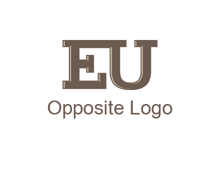 letter EU joined together