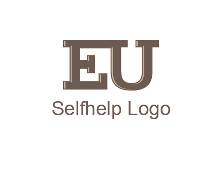 letter EU joined together